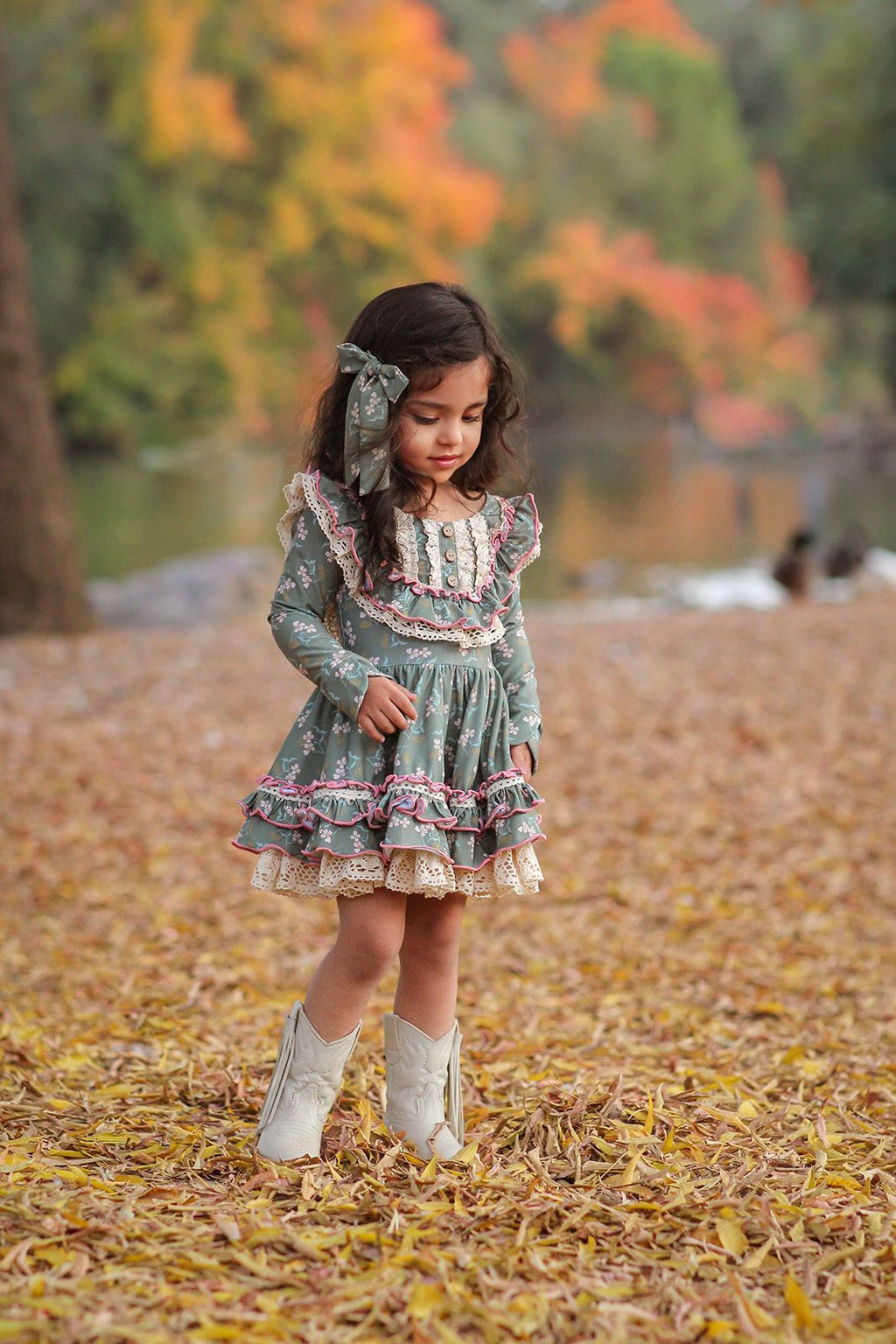 Be Girl Pick of the Patch Sage Dress AW23-45