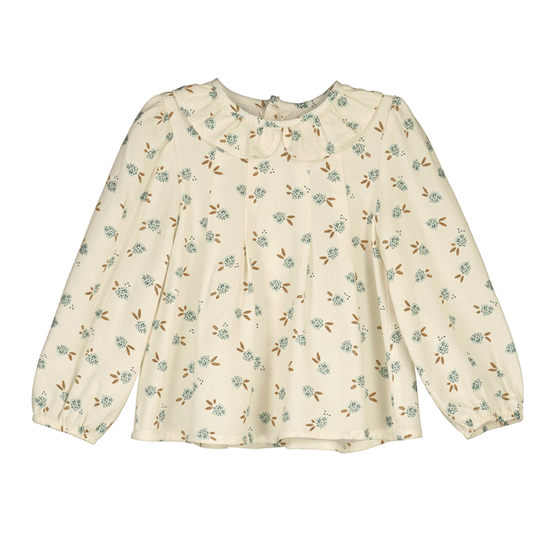 Mayoral 2193-94 Ecofriends Peter Pan Collar Nude and Jade Blouse (STHE)