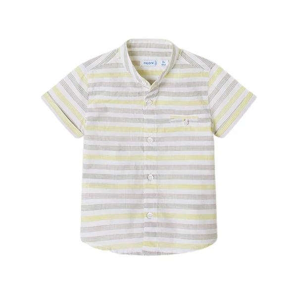 Mayoral Striped Shirt with Stand Collar Baby Boy 1113-10(HE)