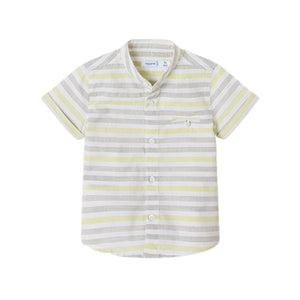 Mayoral Striped Shirt with Stand Collar Baby Boy 1113-10(HE)