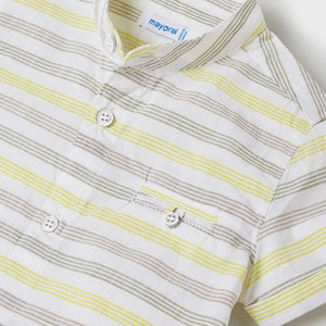 Mayoral Striped Shirt with Stand Collar Baby Boy 1113-10(HE)