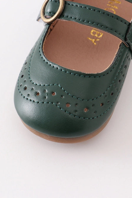 MG Baby 119374 Green Vintage Leather Shoes (MG baby)