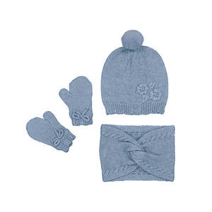Mayoral Blue Bell Hat and Scarf Set 10019-46