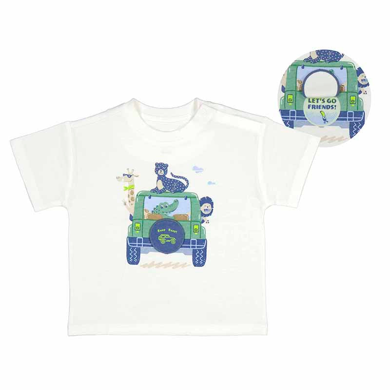Mayoral 1021-15 Jeep and Dinosaur Graphic Shirt (STHE)