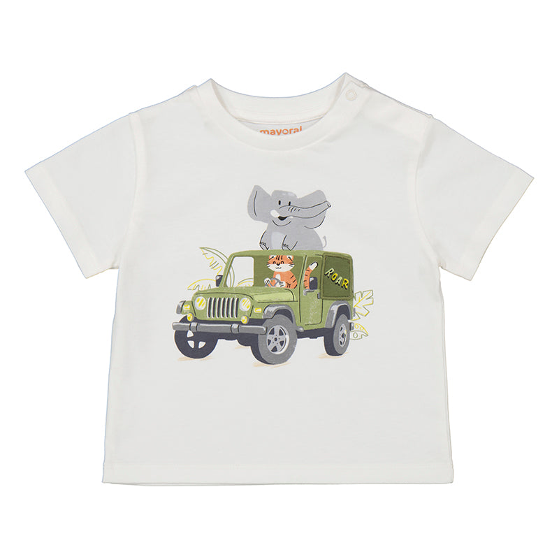 Mayoral 1053-010 Cream Vehicle Graphic Shirt (STHE)