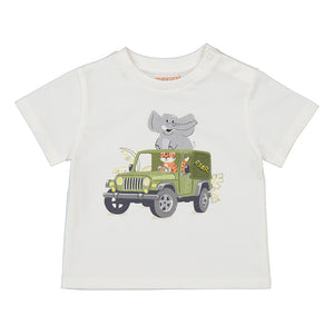 Mayoral 1053-010 Cream Vehicle Graphic Shirt (STHE)