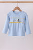 ABBY & EVIE Light Blue Nativity Embroidery Top 112565