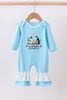 ABBY & EVIE BLUE GIRLS NATIVITY ROMPER 12475
