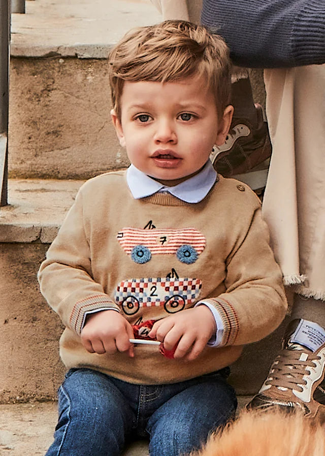 Mayoral 2313-78 Baby Intarsia Embroidered Sweater(STHE)