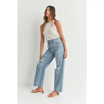 JBD Minimal Distressed Skater JEANS DP633N - LT
