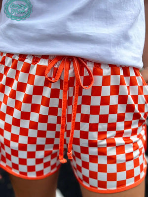STERLING KREEK GAME DAY ORANGE CHECK SHORT