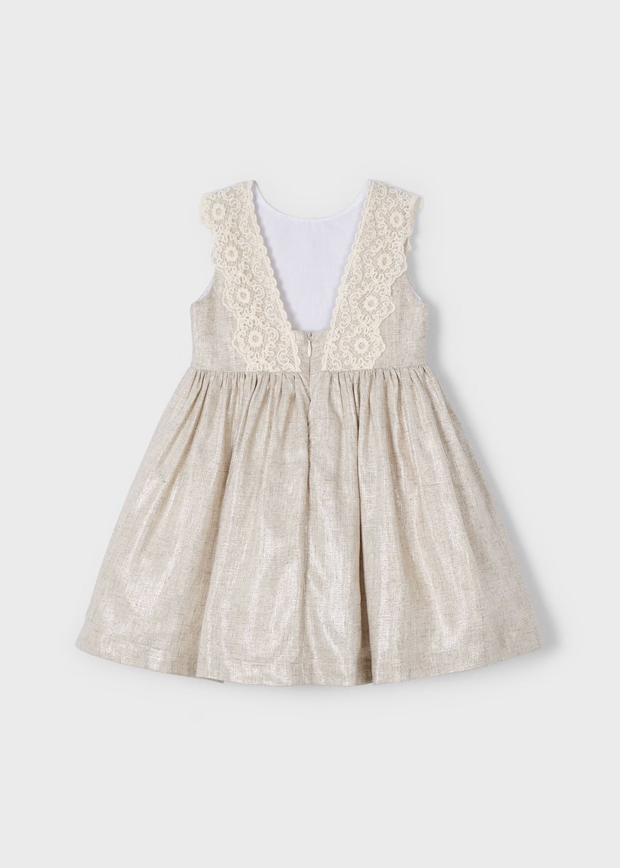 Mayoral 3910-31 Khaki and Lace Dress (HE)