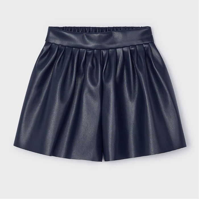 Mayoral 4907-78 Girls Black Leatherette Shorts (STHE)