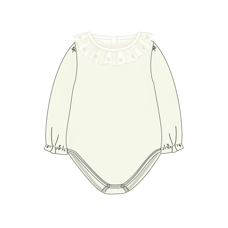 MAYORAL 2734-20 Body Suit Embroidered Collar