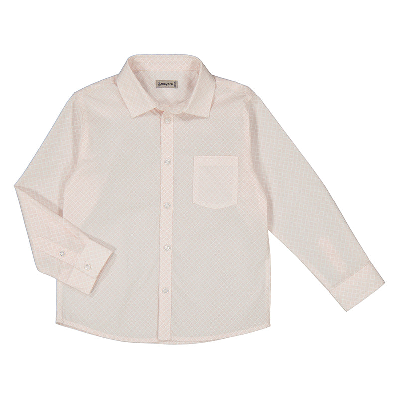 Mayoral 3117-035 Pink Print Dress Shirt