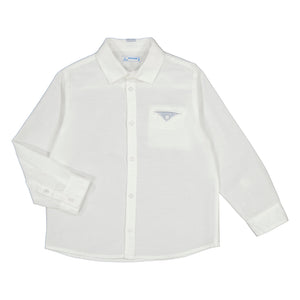Mayoral 3122-67 Dress Detailed Long Sleeve White Button Down (STHE)