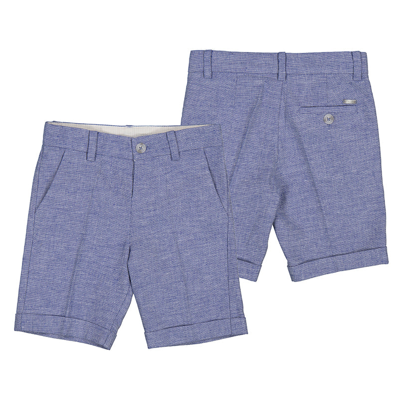 Mayoral 3267-78 Cyan Bermuda Linen Dress Shorts pairs with Mayoral Suit Jacket 3486 (STHE)