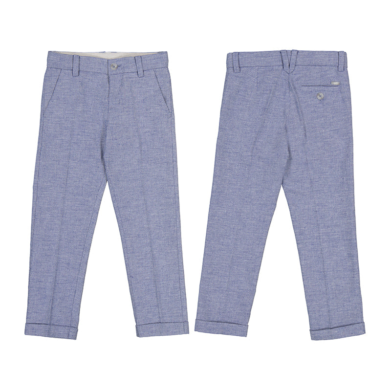 Mayoral 3542-94 Cyan Linen Dress Pant pairs with Mayoral Suit Jacket 3486 (STHE)