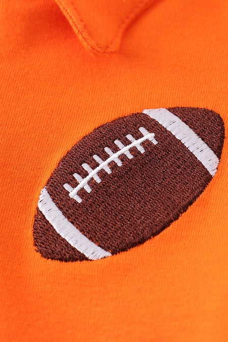Honeydew 119524 Orange Football Embroidery Polo