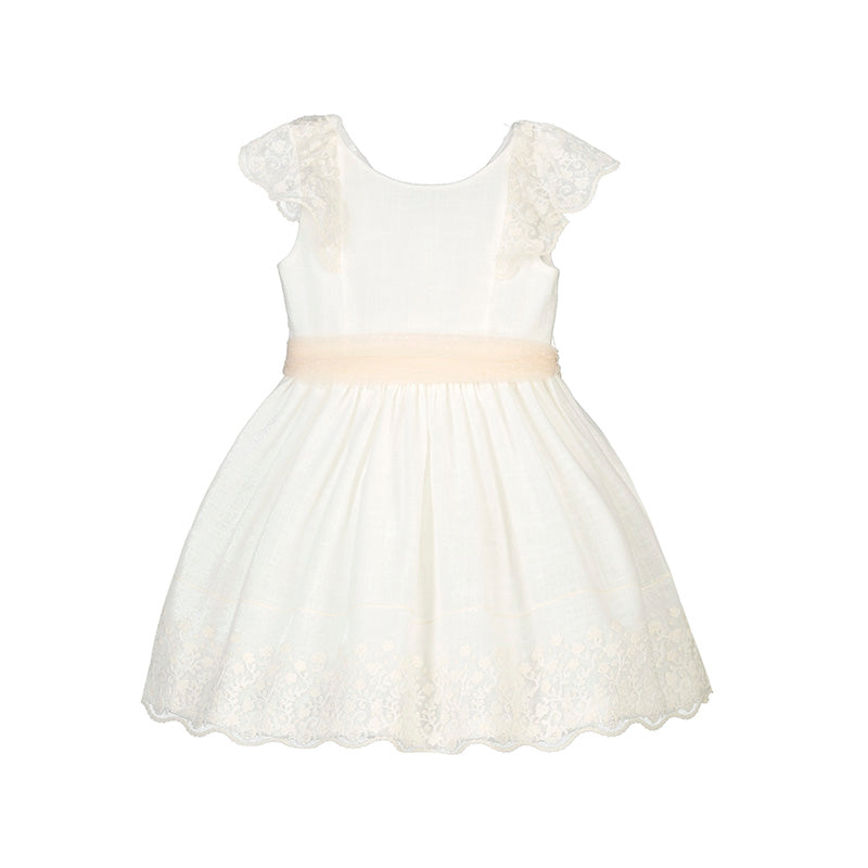 Mayoral 3914-93 Lace and Linen Special Occasion Dress (HE)