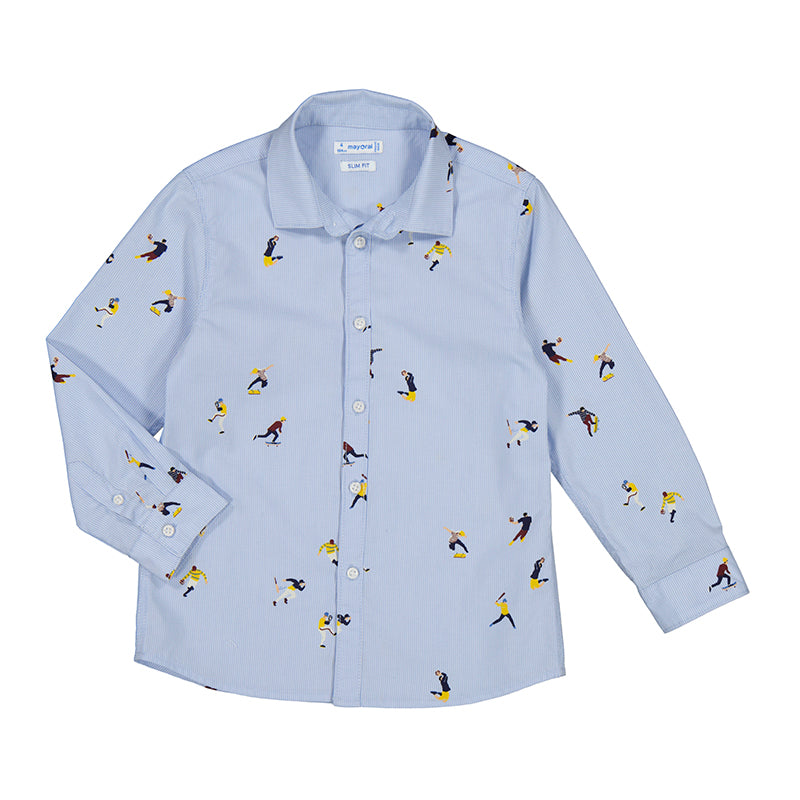 Mayoral 4110 Long Sleeve Sports Dress Shirt (STHE)