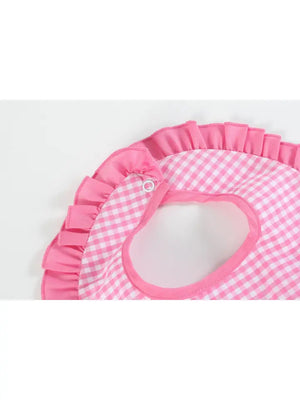 Lil Cactus Pink Gingham "Birthday Girl" Bib