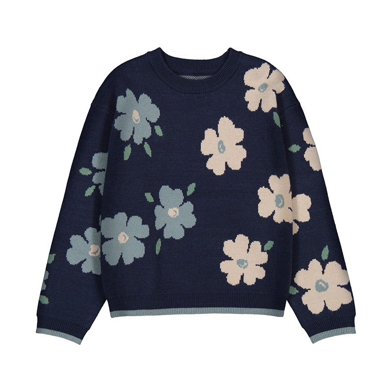 Mayoral  Navy with Flowers Sweater 4303-85