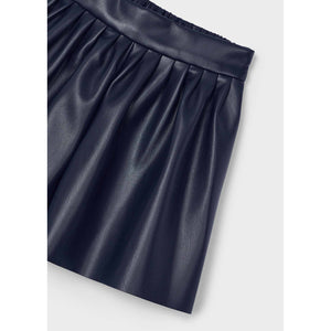 Mayoral 4907-78 Girls Black Leatherette Shorts (STHE)