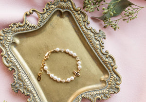 14K Gold-Plated Baby Cross Bracelet Baptism & Communion Gift: Medium 1-5 Years