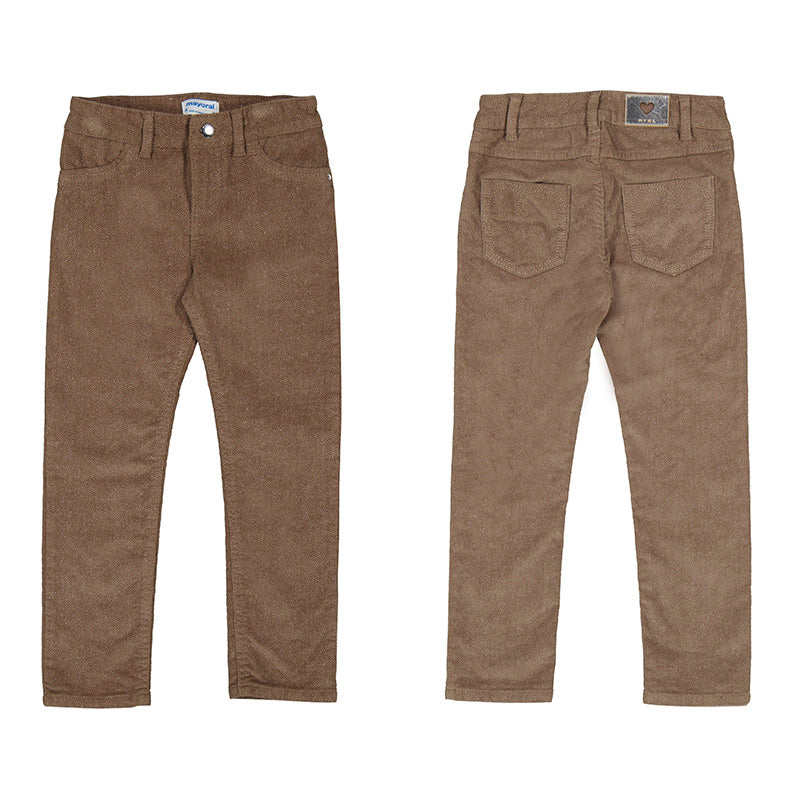 Mayoral 4503 Mocha Corduroy Glitter Pants(STHE)
