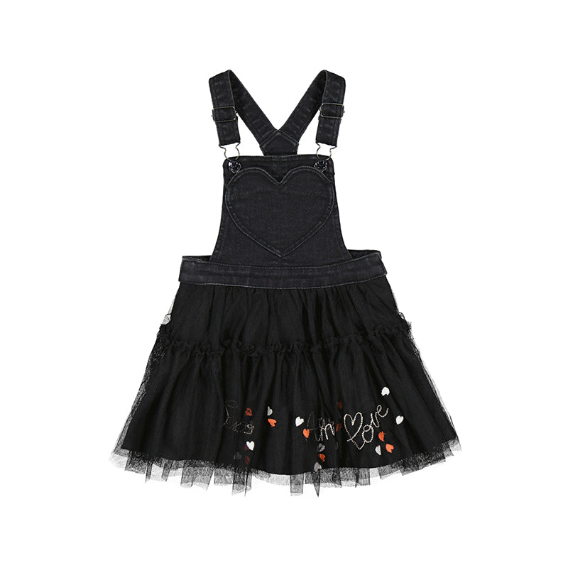 Mayoral 4909-51 Black Denim Overall Skirt (STHE)