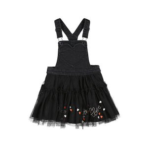 Mayoral 4909-51 Black Denim Overall Skirt (STHE)