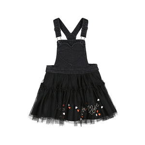 Mayoral 4909-51 Black Denim Overall Skirt