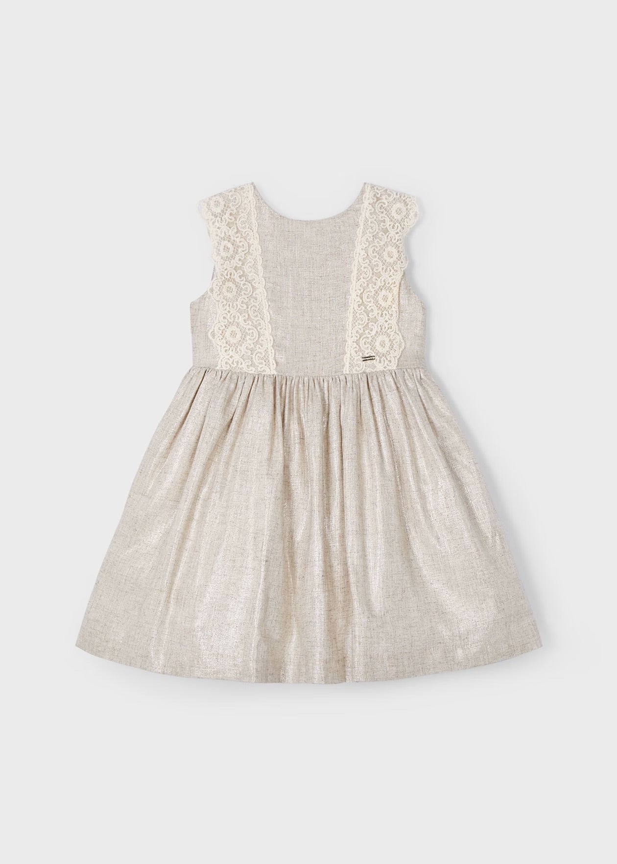 Mayoral 3910-31 Khaki and Lace Dress (HE)