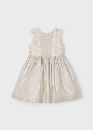 Mayoral 3910-31 Khaki and Lace Dress (HE)