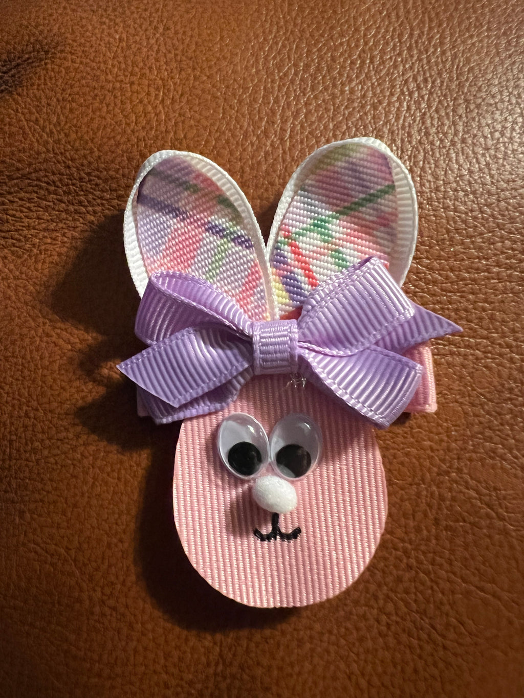 Bows for Belle Bunny with Lilac Bow Plaid Ears (HE)