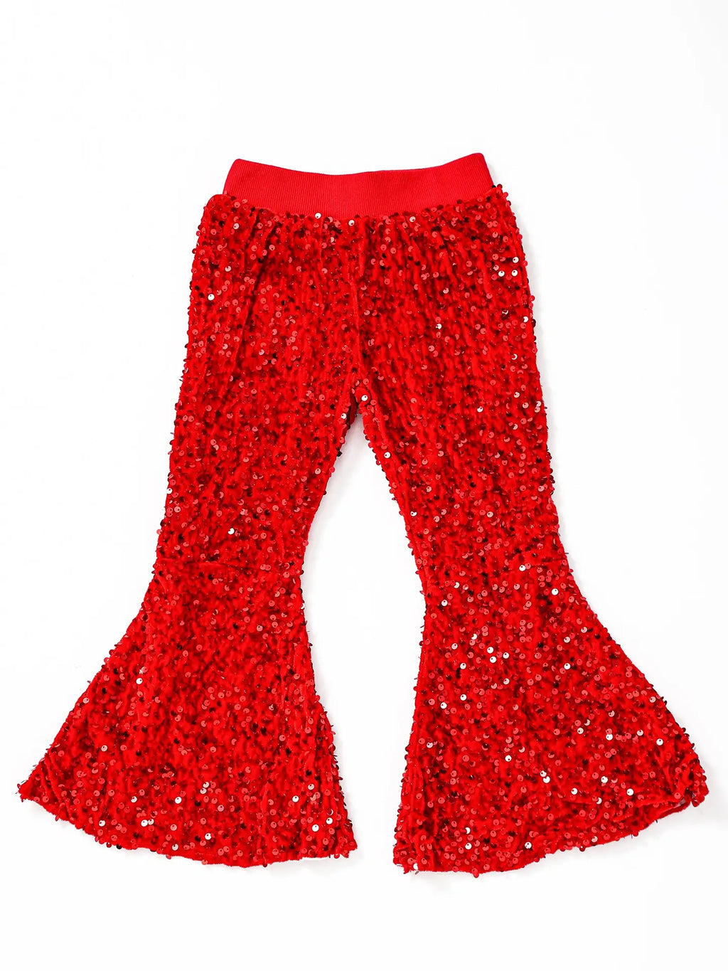 Sassy Palace Red Sequin Bell Bottoms