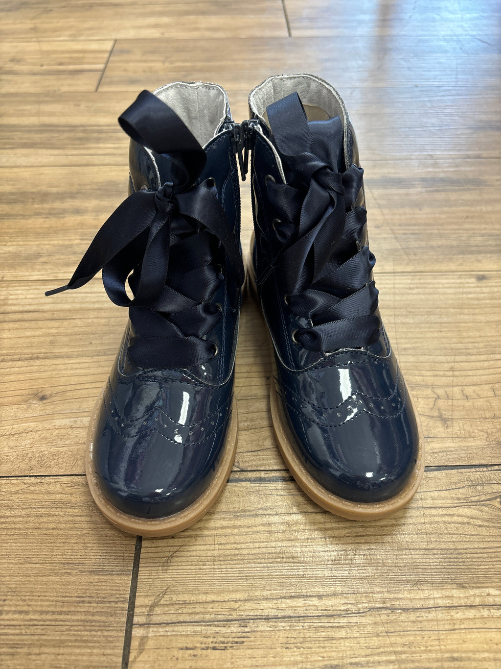 L'Amour Navy Patent Leather Boots (STHE)