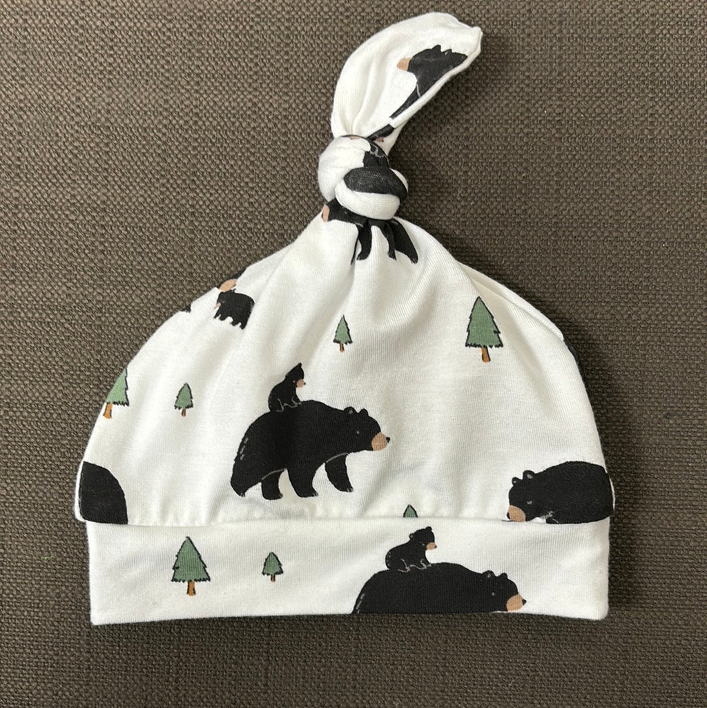Angel Dear Black Bear Knotted Beanie Hat (STHE)