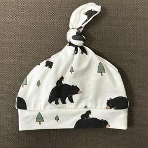Angel Dear Black Bear Knotted Beanie Hat (STHE)