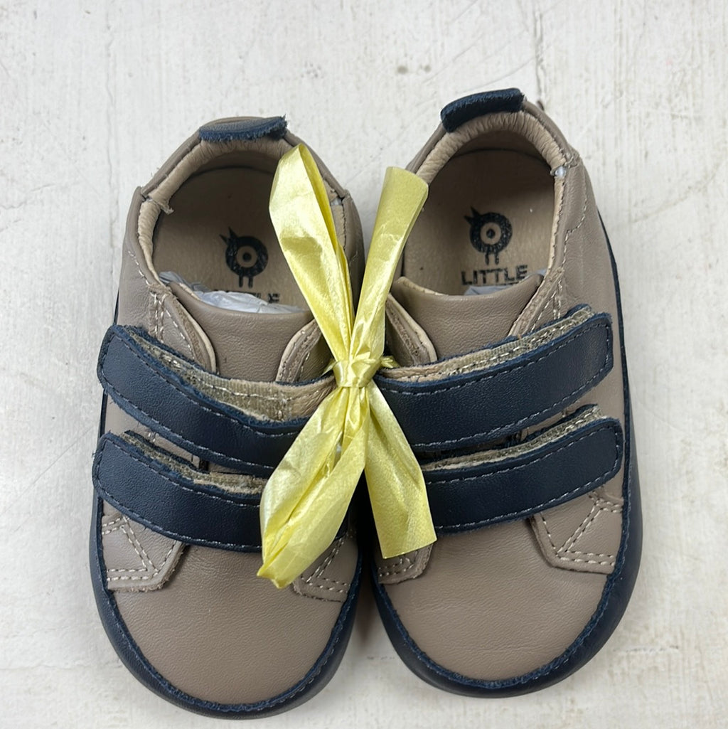 Old Soles Khaki and Navy Sneakers with Velcro (STHE)
