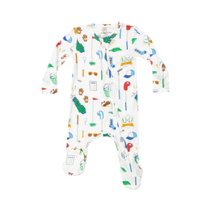 Angel Dear, Golf Club White- 2 Way Zipper Footie (HE)