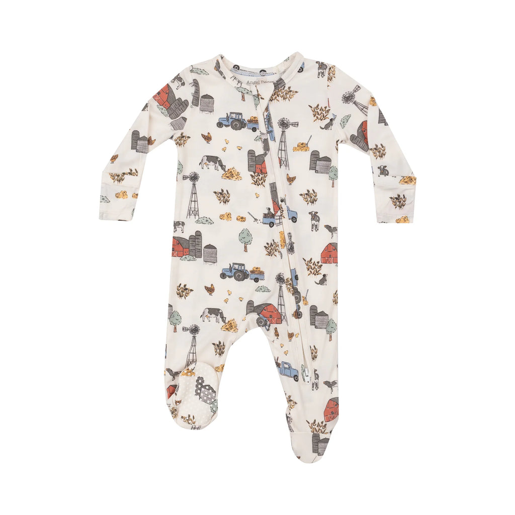 Angel Dear Hay Farmer Blue- 2 way Zipper Footie (STHE)