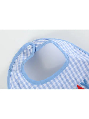 Lil Cactus Blue Gingham "Birthday Boy" Bib (STHE)