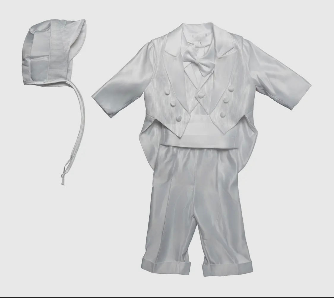 Isaac Mizrahi 5183 White Tux with Tales