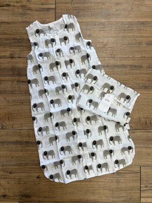Mud Pie Elephant Muslin Sleep Sac (HE)