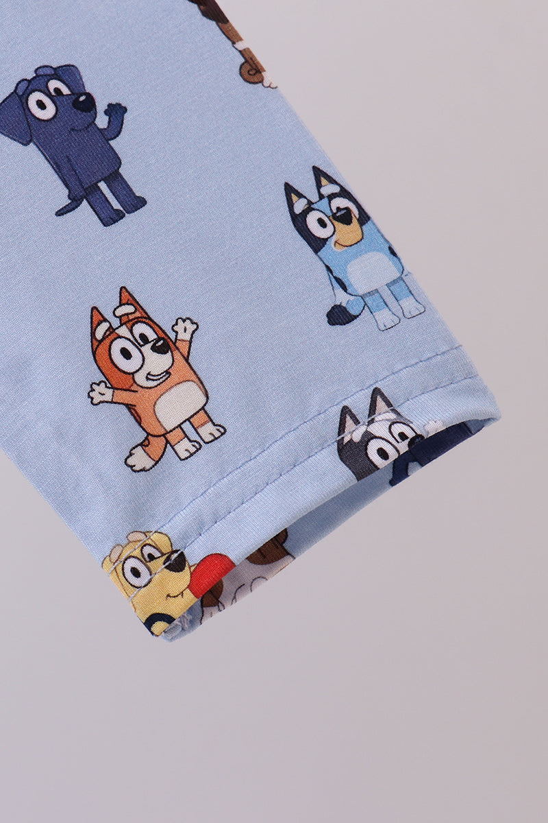 Abby & Evie Premium Premium Blue Character Print Bamboo Dress 700750