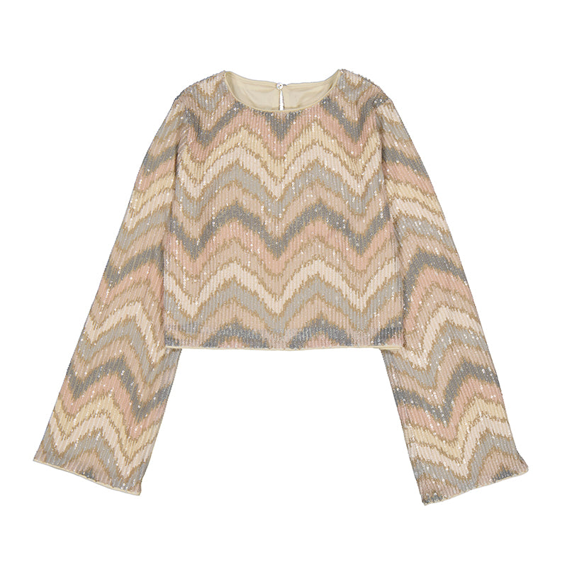 Mayoral 7031-23 Nude Sequin Top