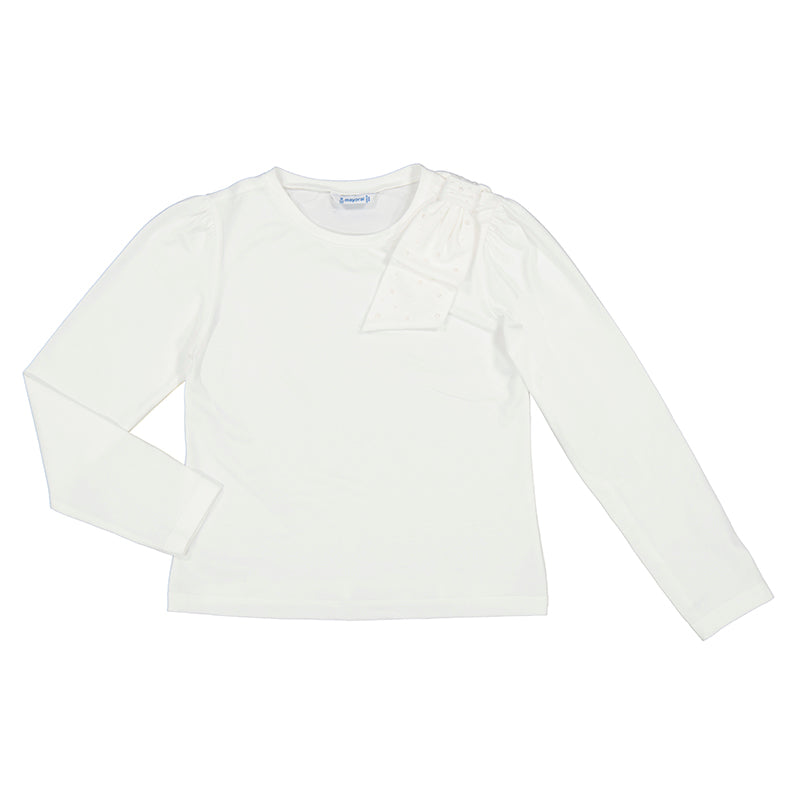Mayoral 7042 Long Sleeve T-Shirt with Bow (STHE)