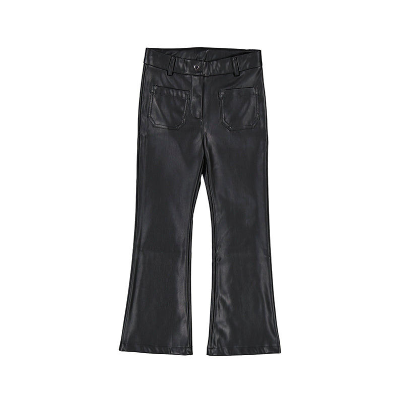 Mayoral 7508-28 Black Leatherette Long Pants(HE)